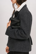 Mya Herringbone Blazer - Black