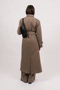 Edith Herringbone Coat - Brown