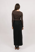 Corine Knit Ls Top - Brown
