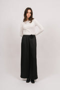 Luna Satin Pant - Black