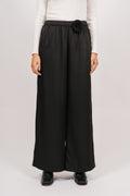 Luna Satin Pant - Black