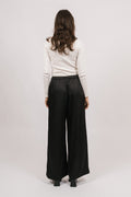 Luna Satin Pant - Black