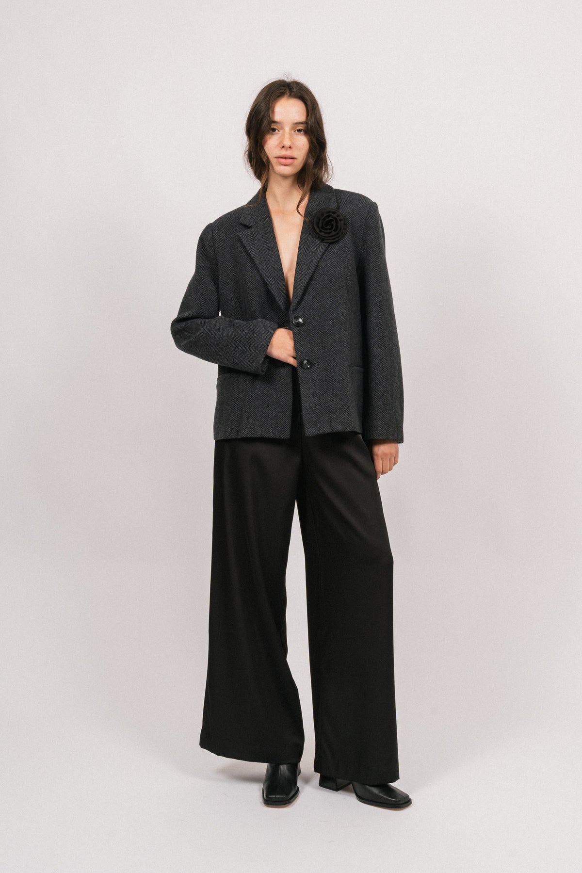 Luna Satin Pant - Black
