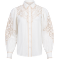 Brynlee Shirt W Embrodery - Ivory