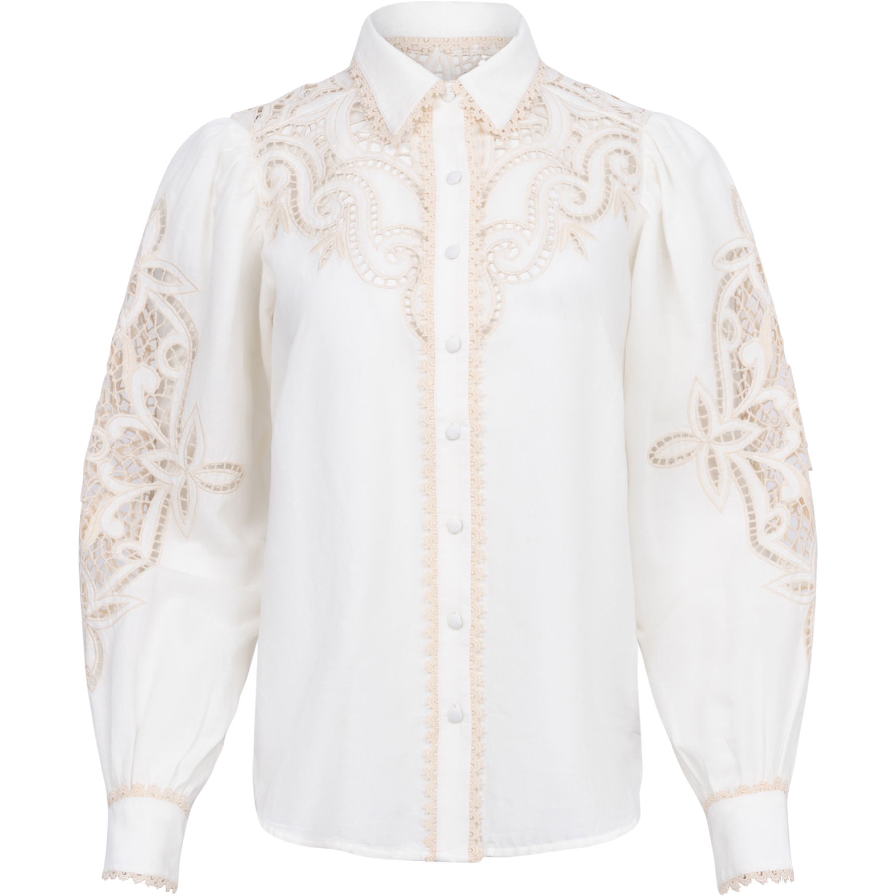 Brynlee Shirt W Embrodery - Ivory