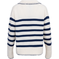 Athena - Ivory Navy Stripe