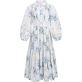 Poplin Midi Dress - Blue Field