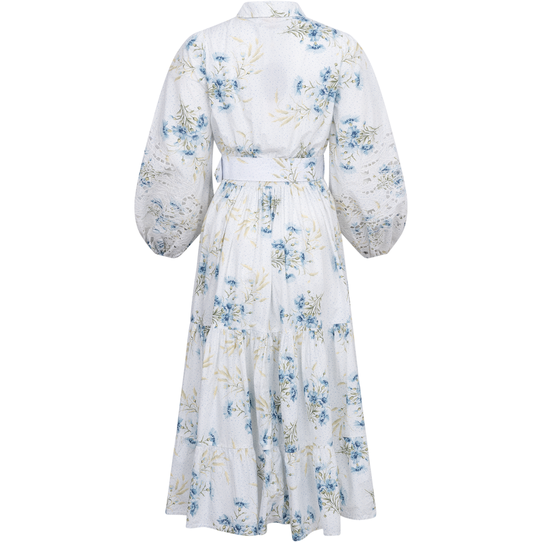 Poplin Midi Dress - Blue Field