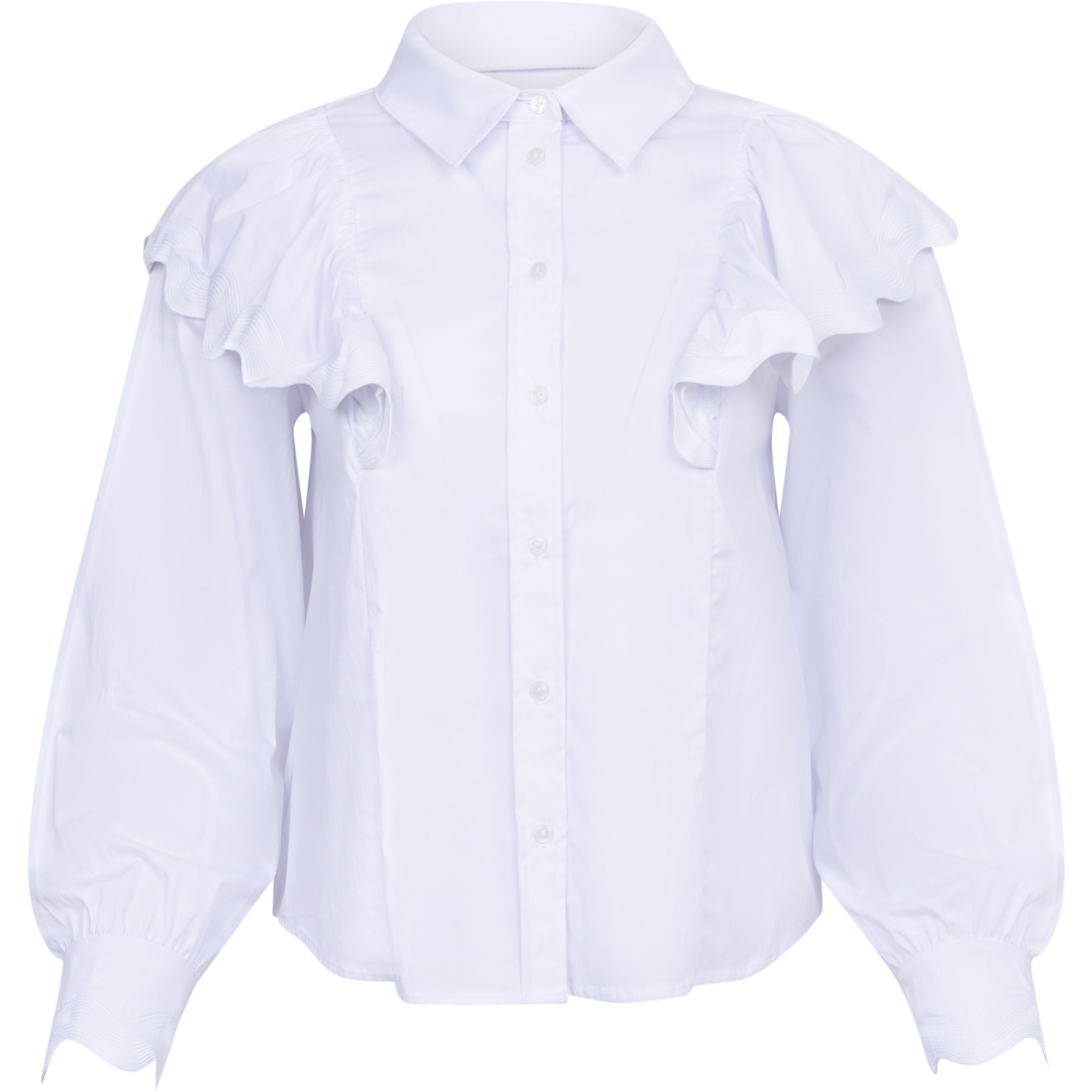 EllieCC Frill Shirt - White