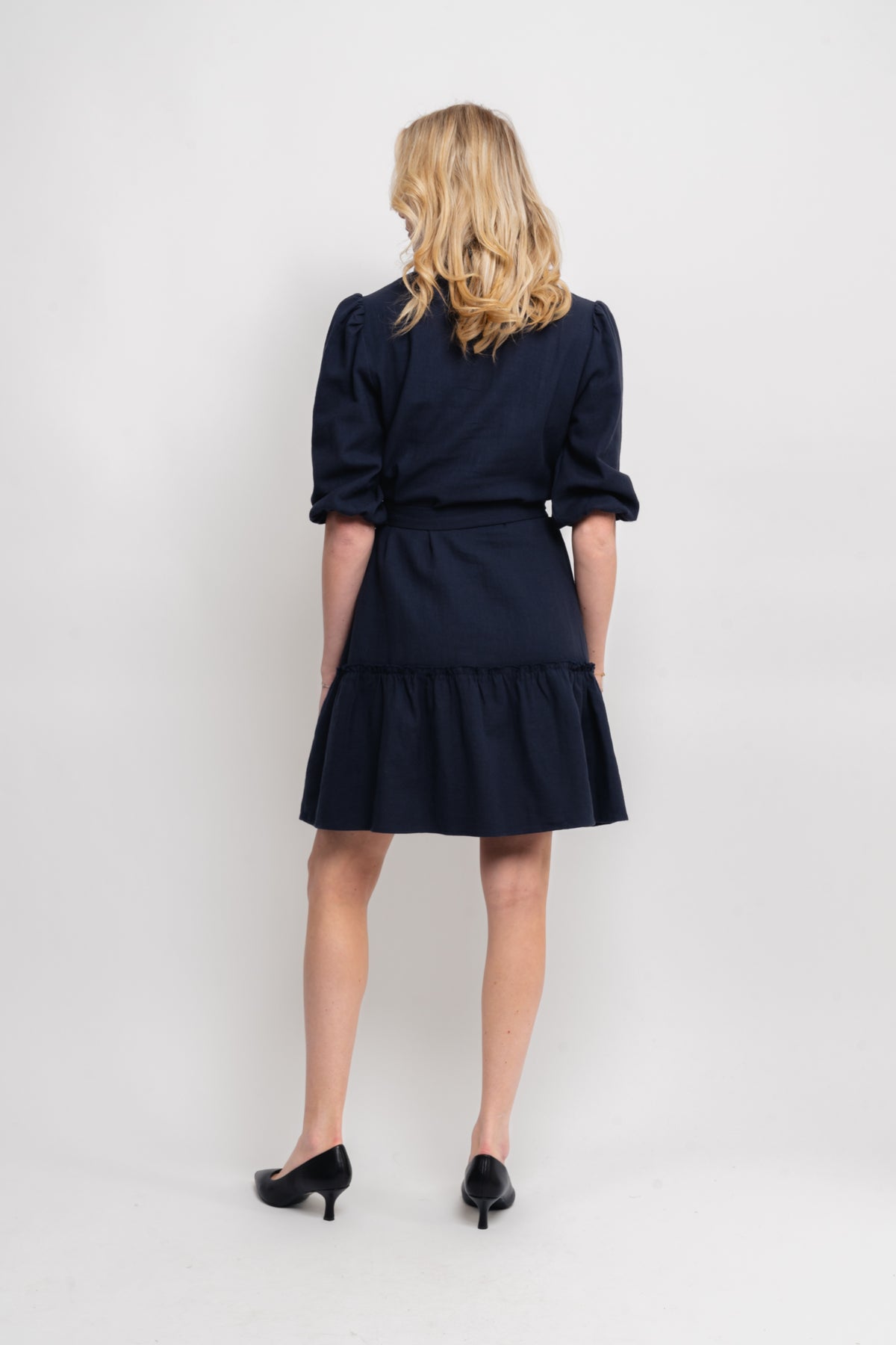 Linen Dress - Navy