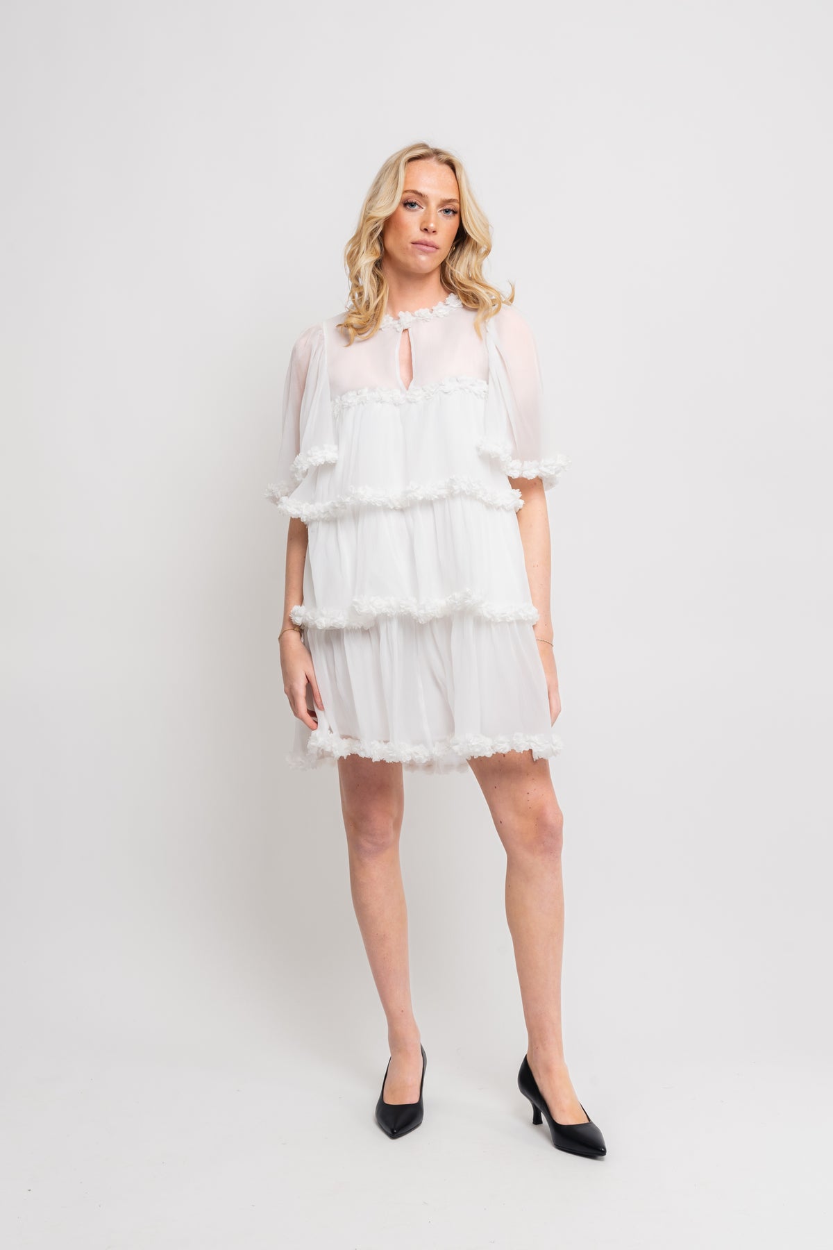 Flow Dress - Vit