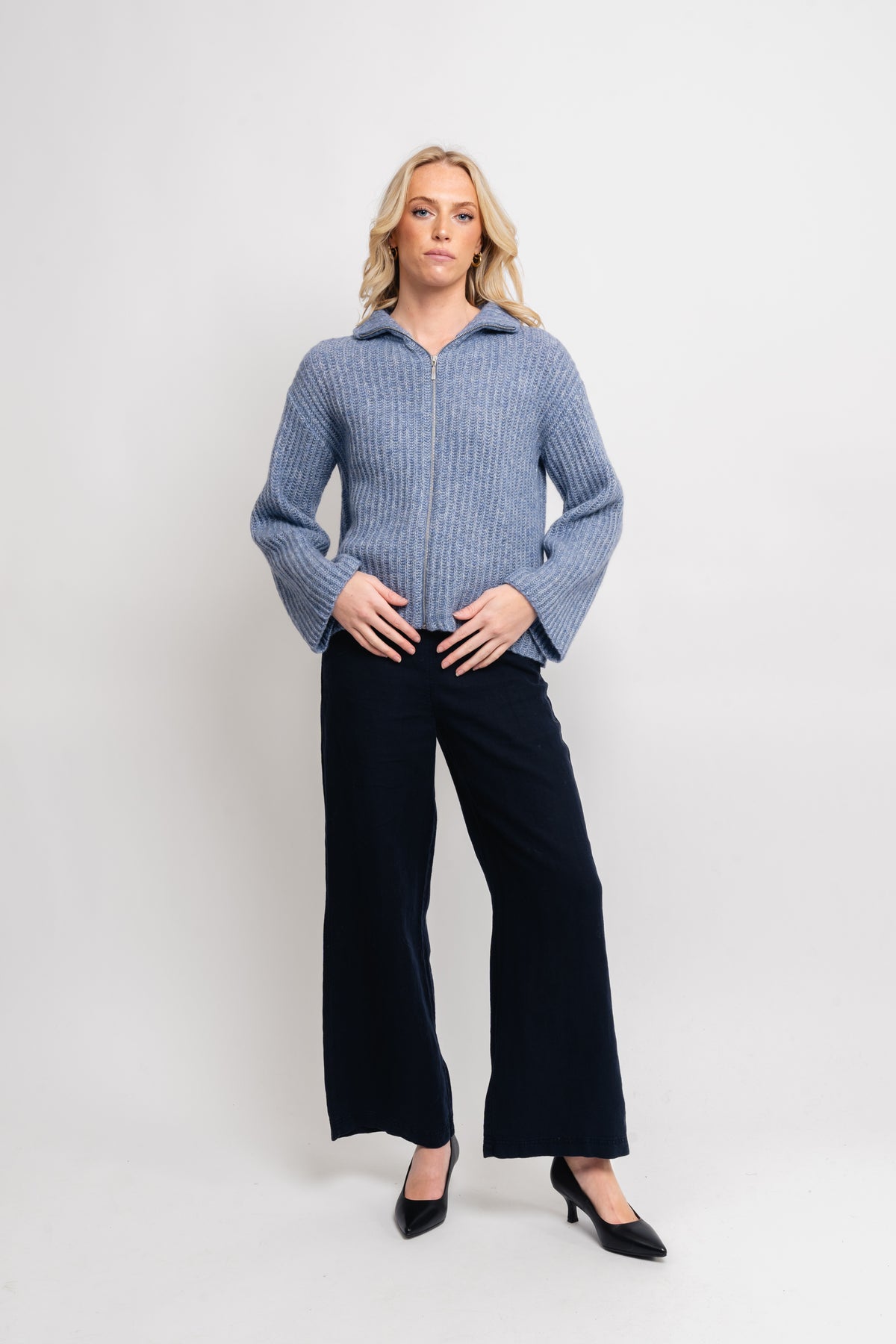 Majken Cardigan - Faded Denim