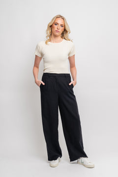 Jovene Ginia Hw Pants - Black