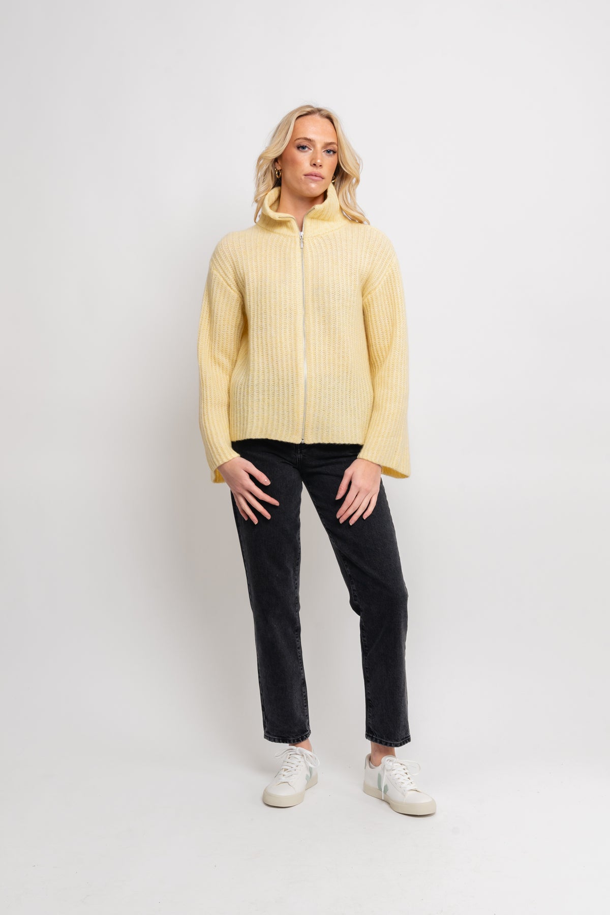Majken Cardigan - Ljusgul