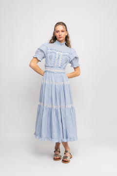 Iro Maxi Dress - Light Blue