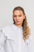 EllieCC Frill Shirt - White