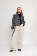 Bobby Denim Trench Jacket - Black
