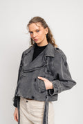 Bobby Denim Trench Jacket - Black