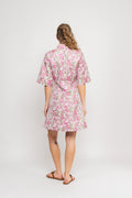 Arisa-Elea 2/4 Short Jacquard Dress - Snow White Aop