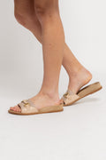 9510Ca Toledo Savana Rafia Sandal - Corda/Gold Naturale