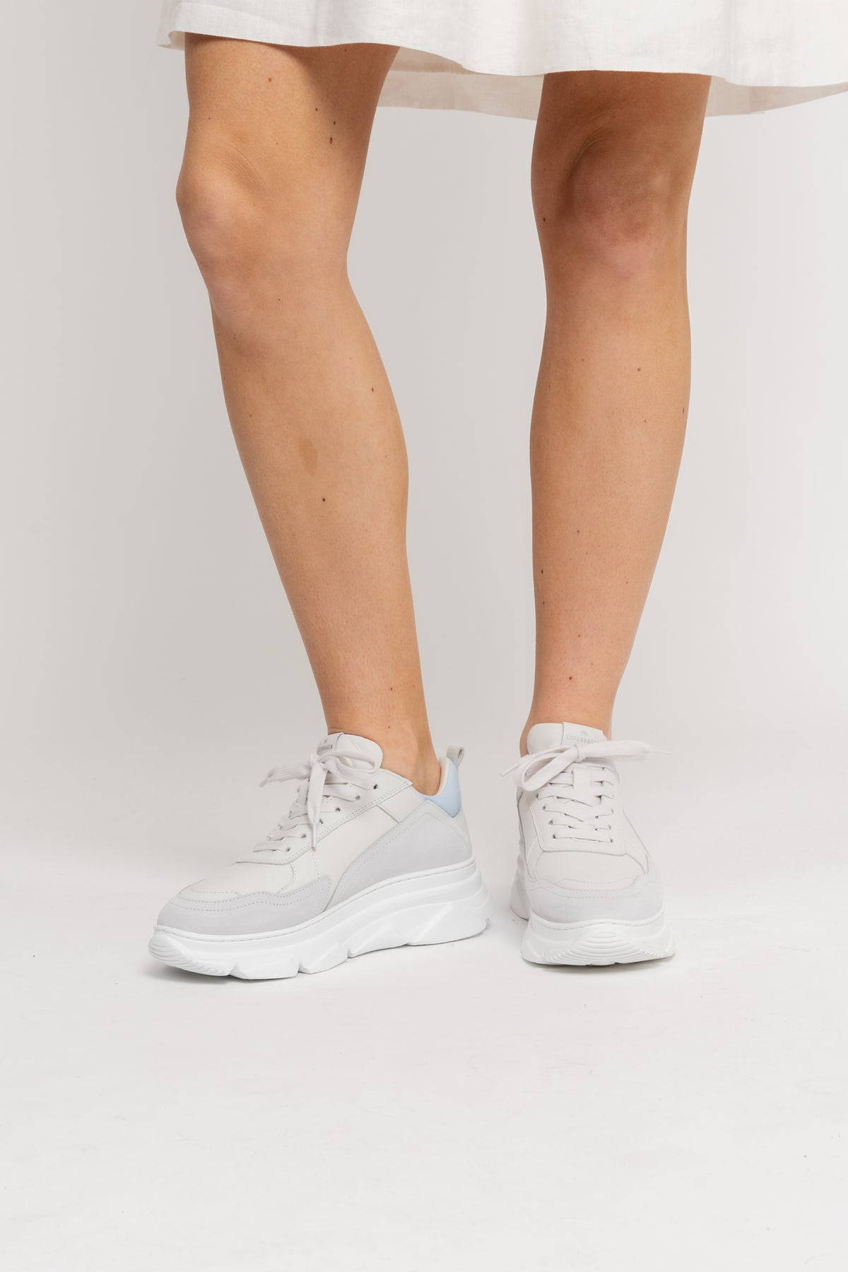 CPH40 Leather Mix - Off White/Ljusblå