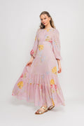 Dotted Georgette Gown - Flourish Wall
