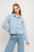 Hazel Ls Denimjacka - Ljusblå denim