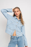 Hazel Ls Denimjacka - Ljusblå denim