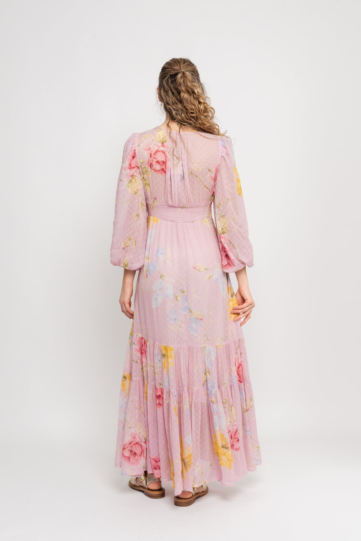 Dotted Georgette Gown - Flourish Wall