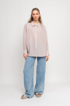 Sonja Shirt - Sand/White