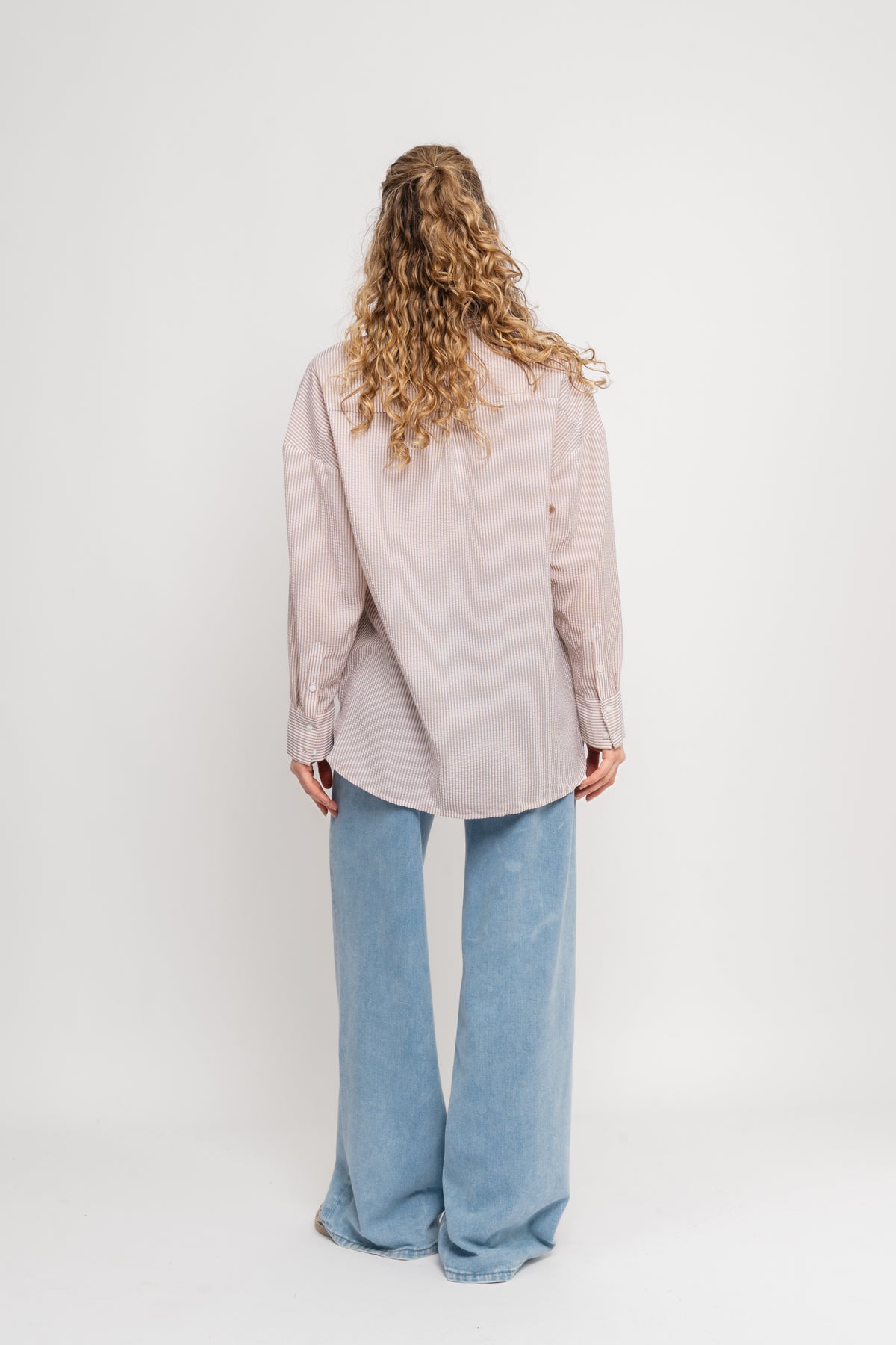 Sonja Shirt - Sand/White