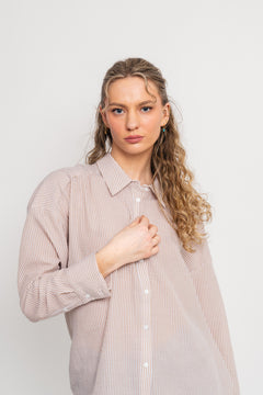 Sonja Shirt - Sand/White