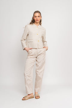 Firmina Hw Straight Pant B - Sandshell