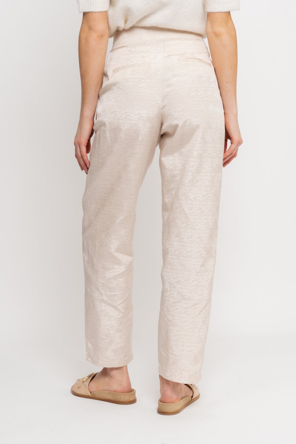 Firmina Hw Straight Pant B - Sandshell
