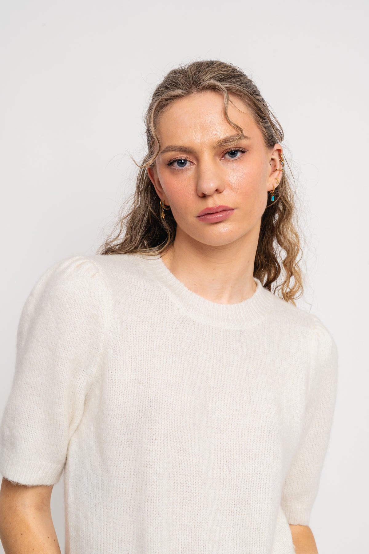Yasanne Ss Knit Pullover - Star White