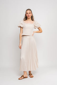 Firmina 2/4 On Off Shoulder Top B - Sandshell