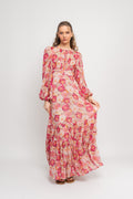 Dotted Georgette Gown - Brushed Blossom