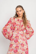 Dotted Georgette Gown - Brushed Blossom