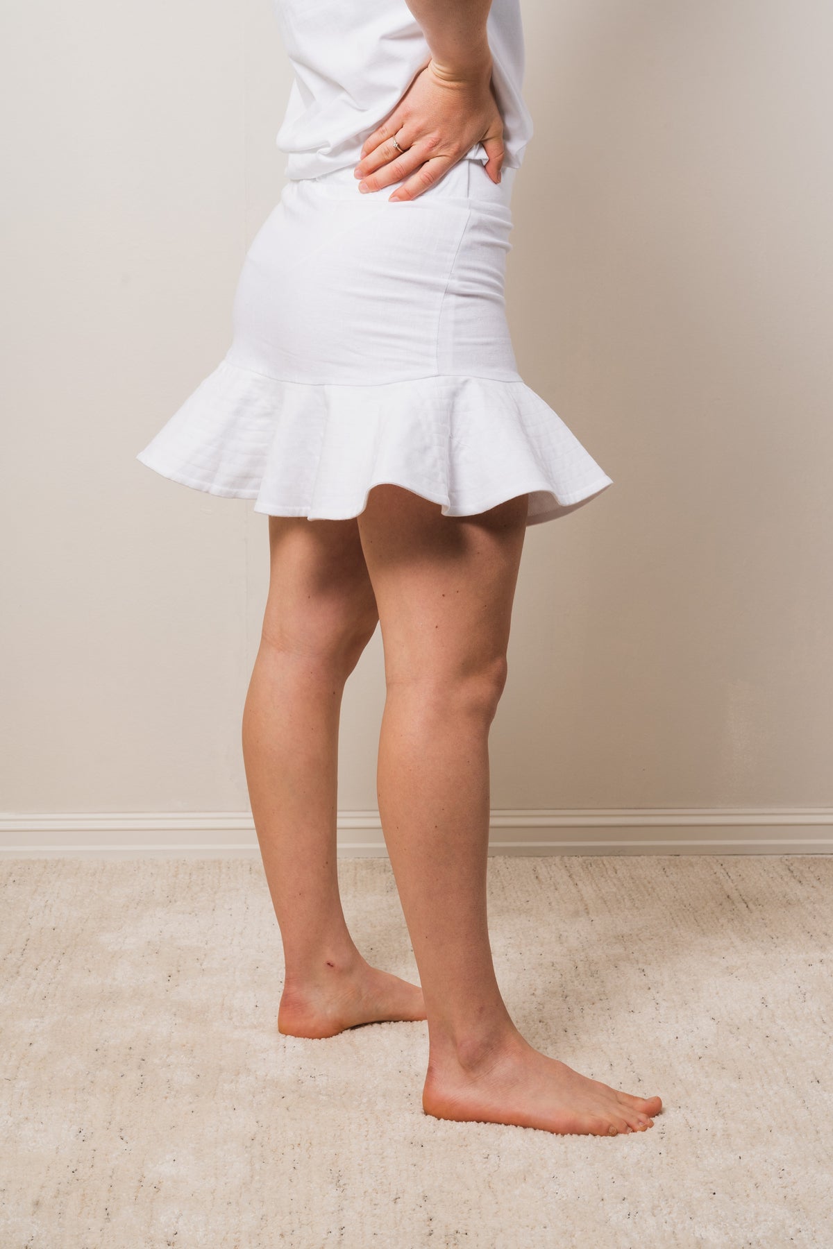 Alessia Linen Skirt - White
