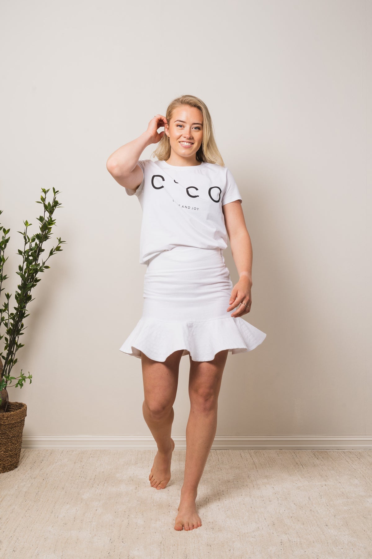 Alessia Linen Skirt - White