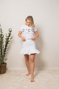 Alessia Linen Skirt - White