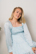 Nova Mini Dress - Blue Waves