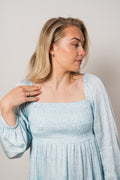 Nova Mini Dress - Blue Waves
