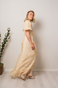 Gabriella Maxi Dress - Yellow Flower