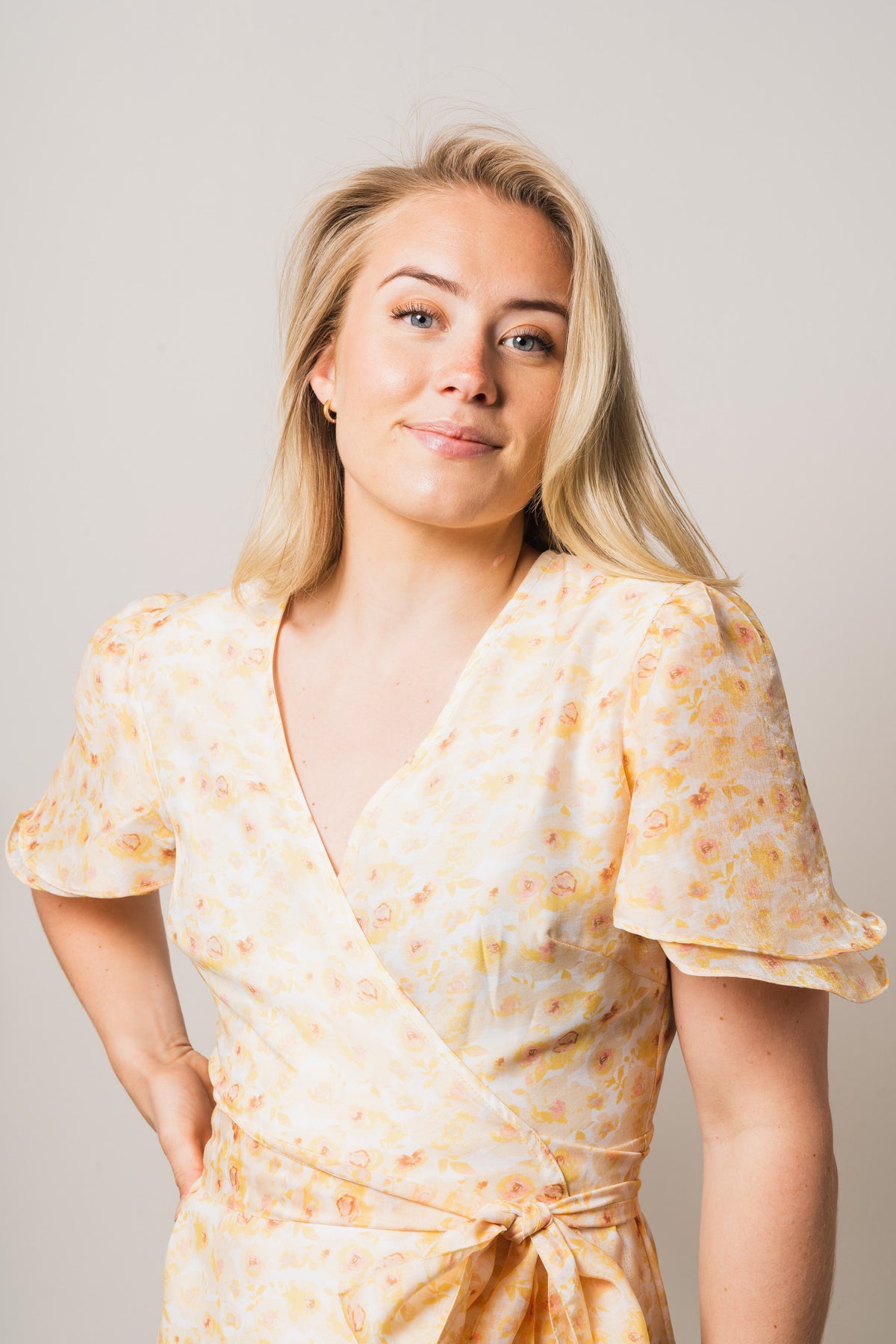 Gabriella Maxi Dress - Yellow Flower