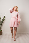 Berta Dress - Light Pink With Embroidery