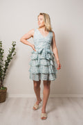 Angel Mini Dress - Green Flowers