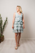 Angel Mini Dress - Green Flowers