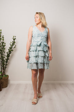 Angel Mini Dress - Green Flowers