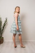 Angel Mini Dress - Green Flowers